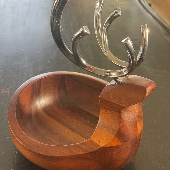 Nambe Reindeer Candy Dish - Picture 1 of 2
